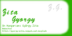 zita gyorgy business card